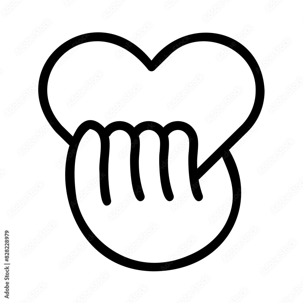 Heart with Hands Outline Icon for Web Page, Mobile App, UI, UX Design Heart with Hands Outline Icon for Web Page, Mobile App, UI, UX Design