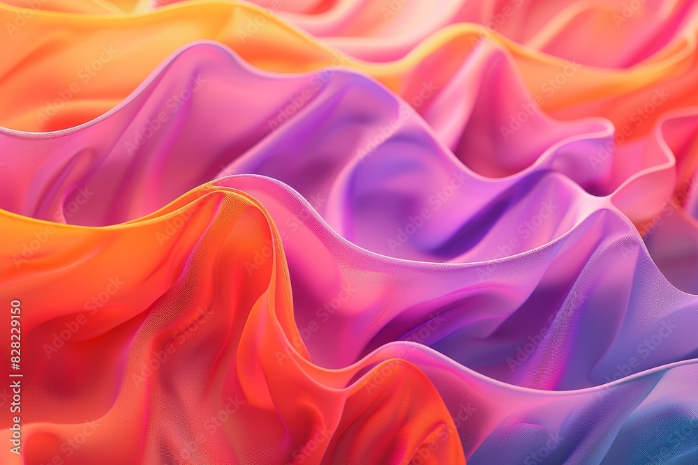 Fototapeta premium A colorful piece of fabric with a wave pattern