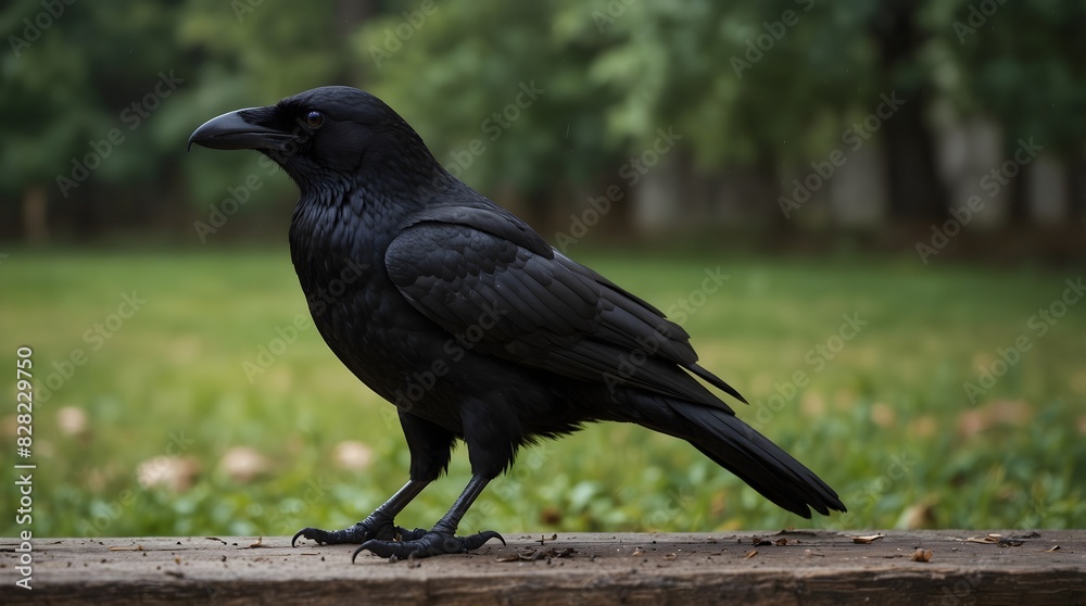 Fototapeta premium A short story about a mischievous crow causing havoc in a small town ai_generated