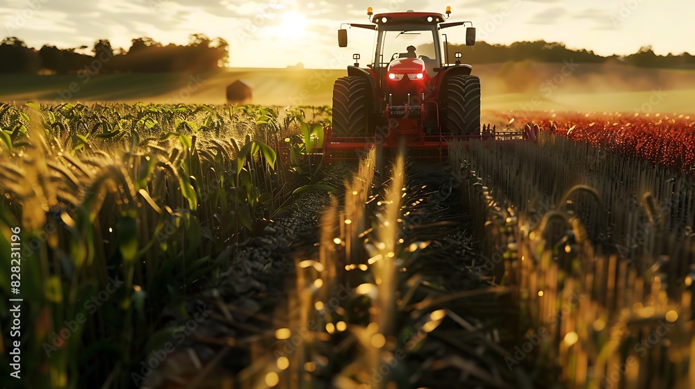 Fototapeta premium Majestic Agriculture: A Cinematic 8k View with Exquisite Detail