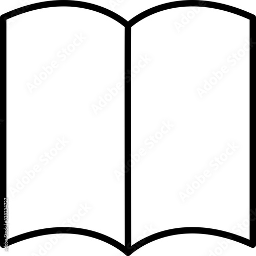 useful icon (98) - Useful Icon Outline Simple for Modern Design Projects, Vector Symbol Graphics - open book with blank pages, open book illustration, open book vector