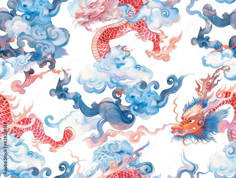 Obraz premium Beautiful seamless pattern
