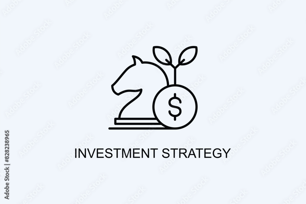 Investment Strategy Vector Icon Or Logo Illustration Investment Strategy Vector Icon Or Logo Illustration
