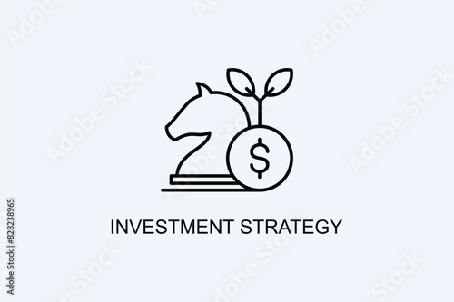 Investment Strategy Vector Icon Or Logo Illustration