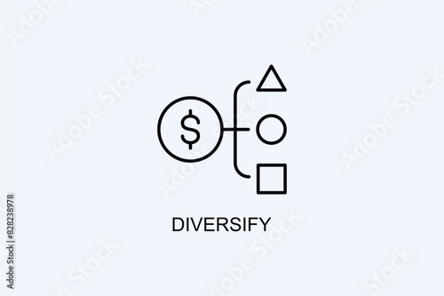 Diversify Vector Icon Or Logo Illustration