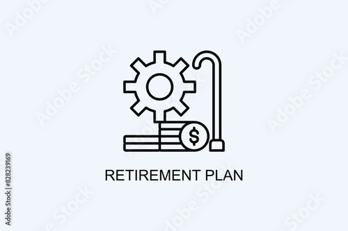 Retirement Plan Vector Icon Or Logo Illustration