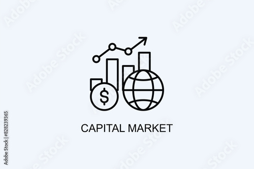 Capital Market Vector Icon Or Logo Illustration