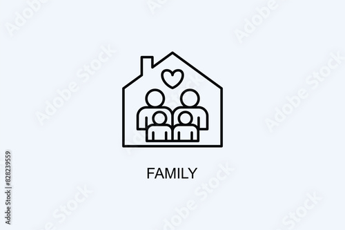 Family Vector Icon Or Logo Illustration