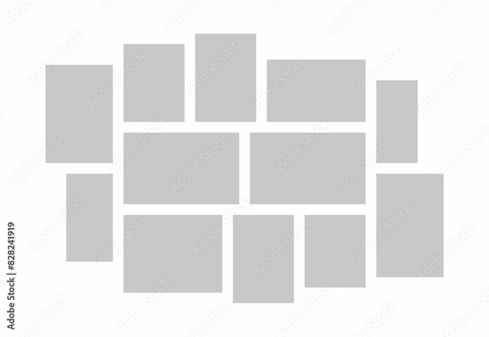Pictures or photos frame collage. comics page grid layout abstract photo frames and digital photo wall template Pictures or photos frame collage. comics page grid layout abstract photo frames and digital photo wall template