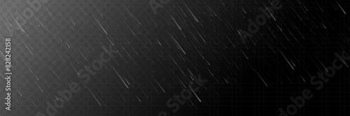 Rain on black. Vector rain texture. Abstract vector background