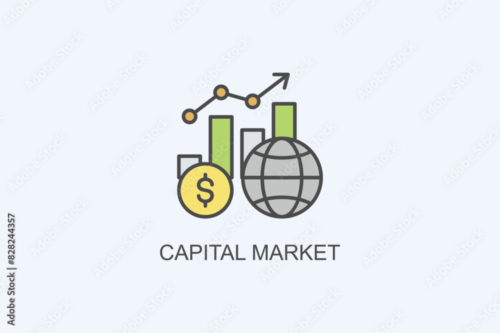 Capital Market Vector Icon Or Logo Illustration Capital Market Vector Icon Or Logo Illustration