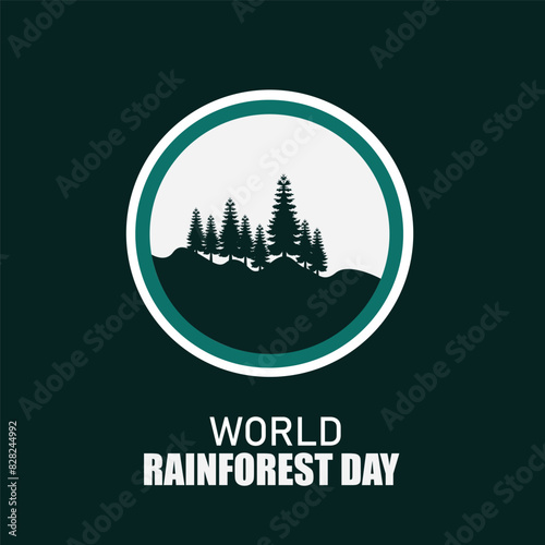 World Rainforest Day vector graphic great for World Rainforest Day celebration. flat design. story design. flat illustration. simple and elegant