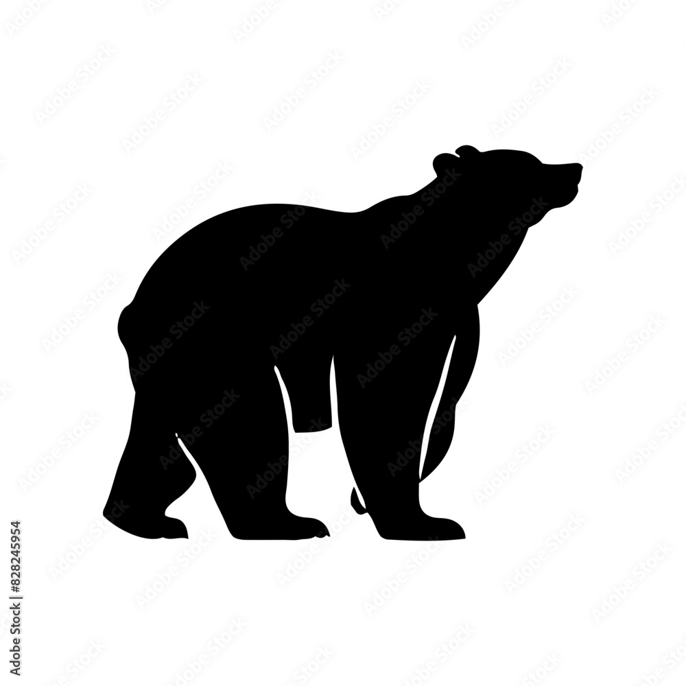 Vector silhouette of a bear in various poses. simple design Vector silhouette of a bear in various poses. simple design