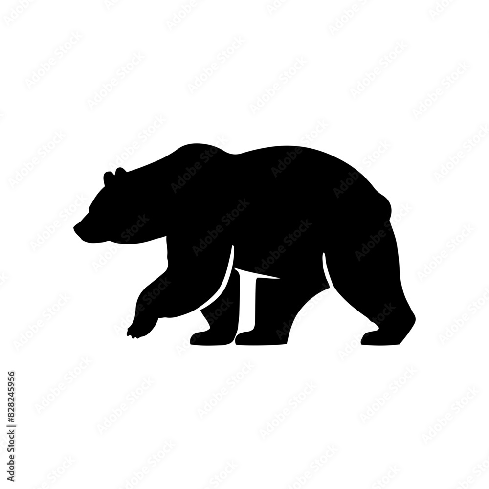 Vector silhouette of a bear in various poses. simple design Vector silhouette of a bear in various poses. simple design
