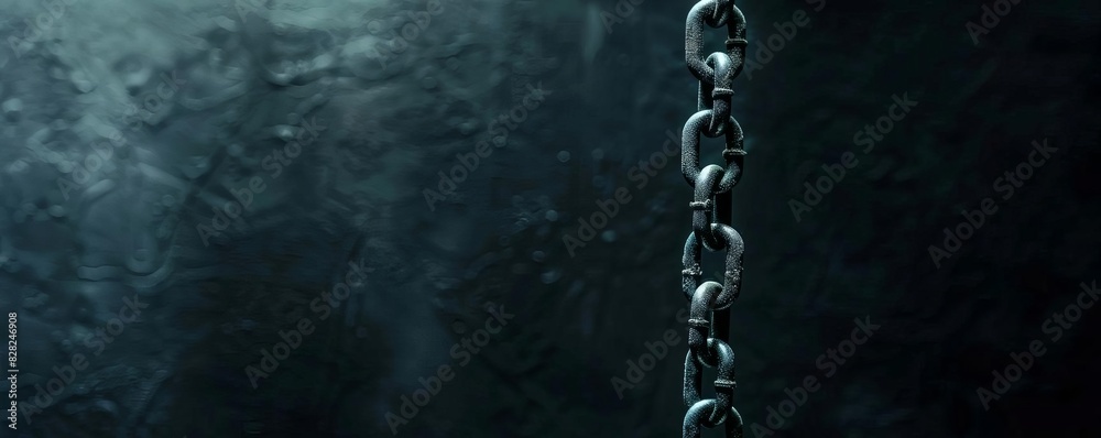 Explore the theme of escape by incorporating subtle motifs of chains and restraints Explore the theme of escape by incorporating subtle motifs of chains and restraints