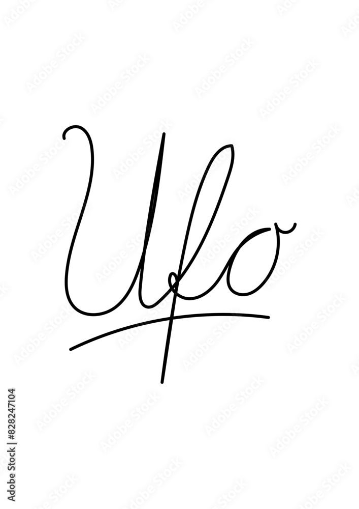 UFO in letters
