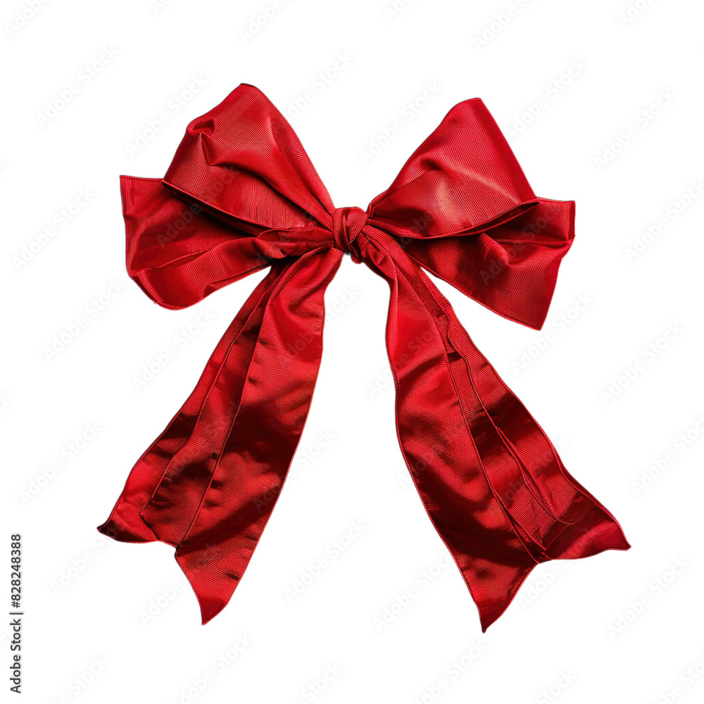 red bow isolated on white background