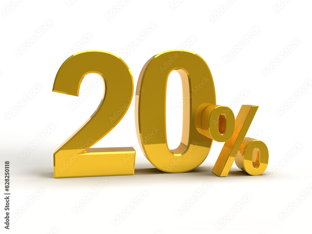 20 percent. 3D rendering. 20 percent. 3D rendering.