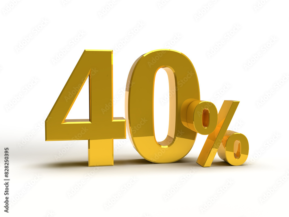 40 percent. 3D rendering 40 percent. 3D rendering