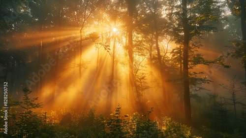 Sunrise Forest Sun Rays Nature