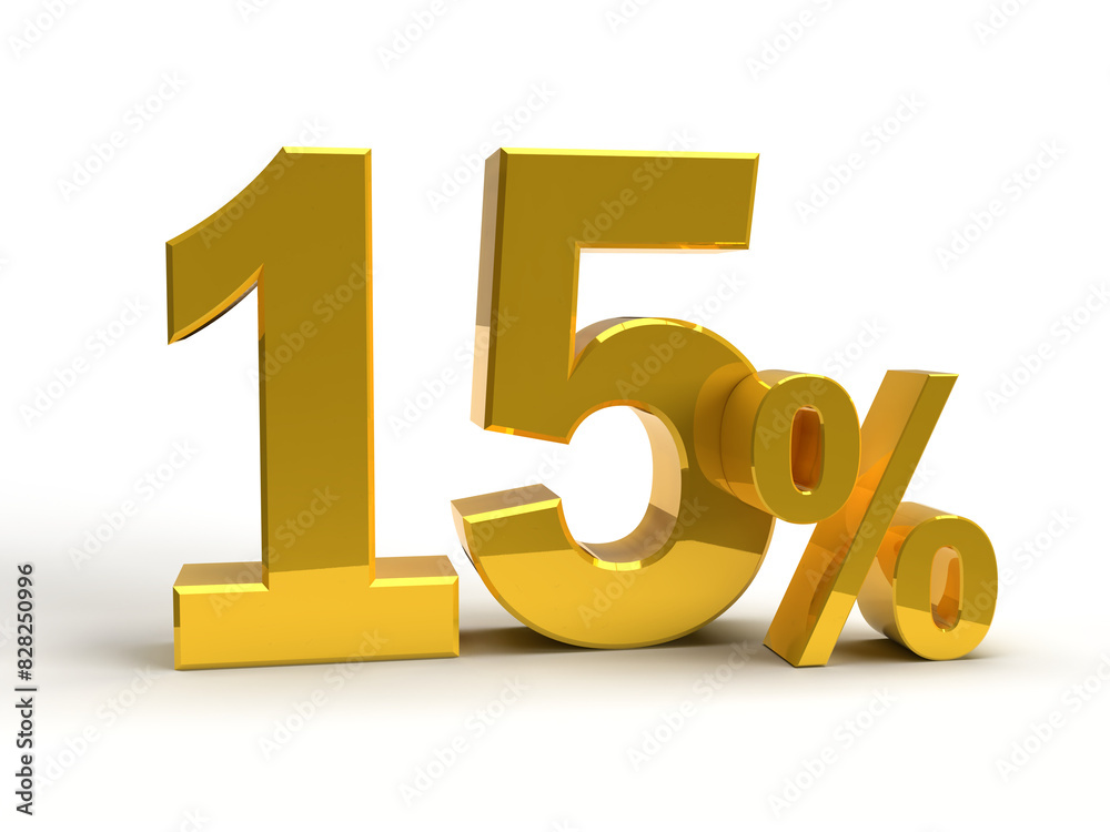 15 percent. 3D rendering. 15 percent. 3D rendering.