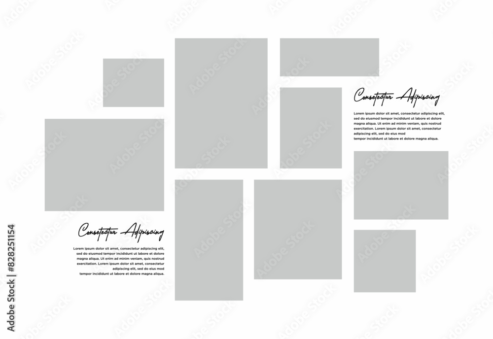 Pictures or photos frame collage. comics page grid layout abstract photo frames and digital photo wall template Pictures or photos frame collage. comics page grid layout abstract photo frames and digital photo wall template