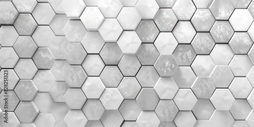 hexagonal tiled flat texture heightmap, white scale, light grey and white, smooth transition gradients, photo