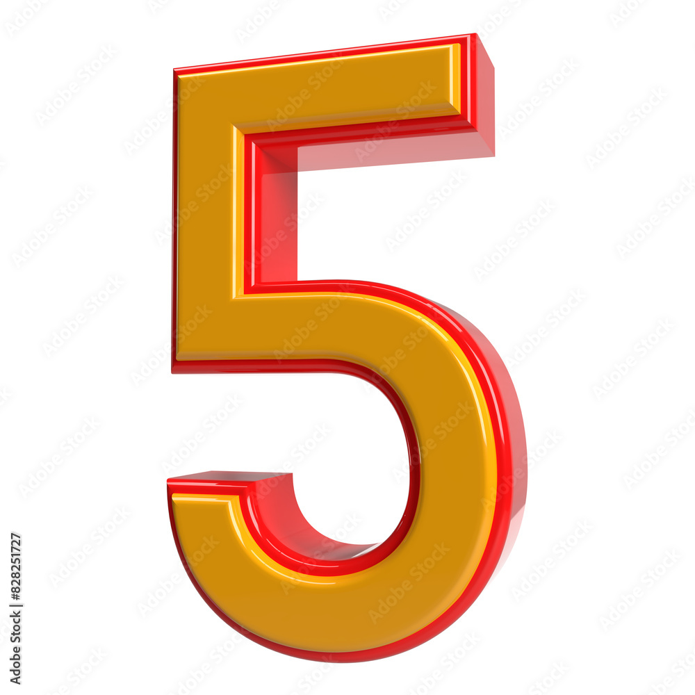 5 number 3d 5 number 3d