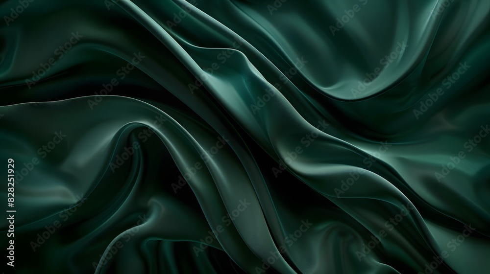 Obraz premium Dark green product background. 