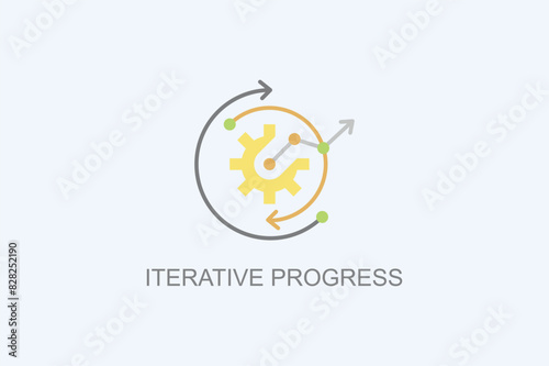 Iterative Progress Vector Icon Or Logo Illustration