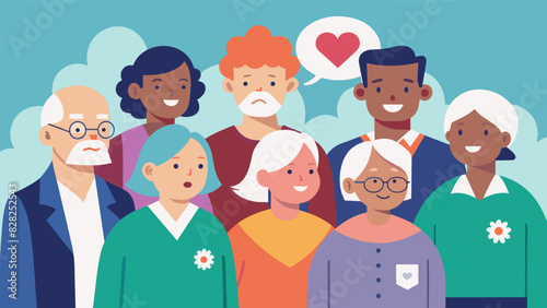 An image of seniors advocating for the rights of elderly immigrants highlighting the unique challenges they face in accessing healthcare and social services.. Vector illustration