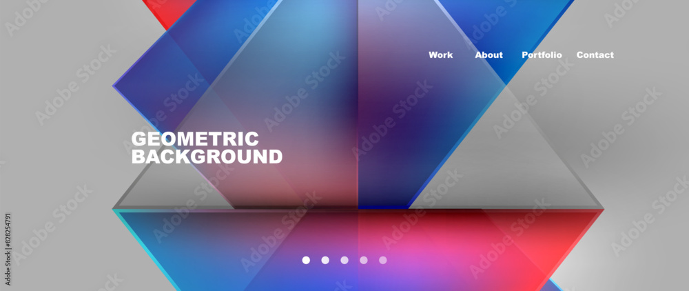 Metal triangles with colorful bright triangles. Geometric modern minimalist design template Metal triangles with colorful bright triangles. Geometric modern minimalist design template