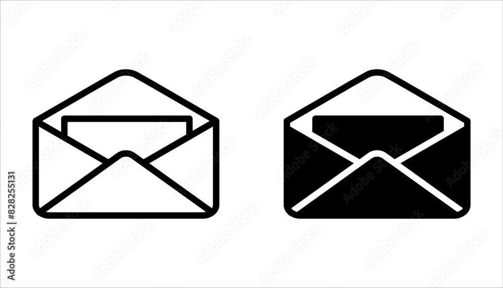 Envelope Icon set. mail icon vector isolated on white background