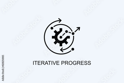 Iterative Progress Vector Icon Or Logo Illustration