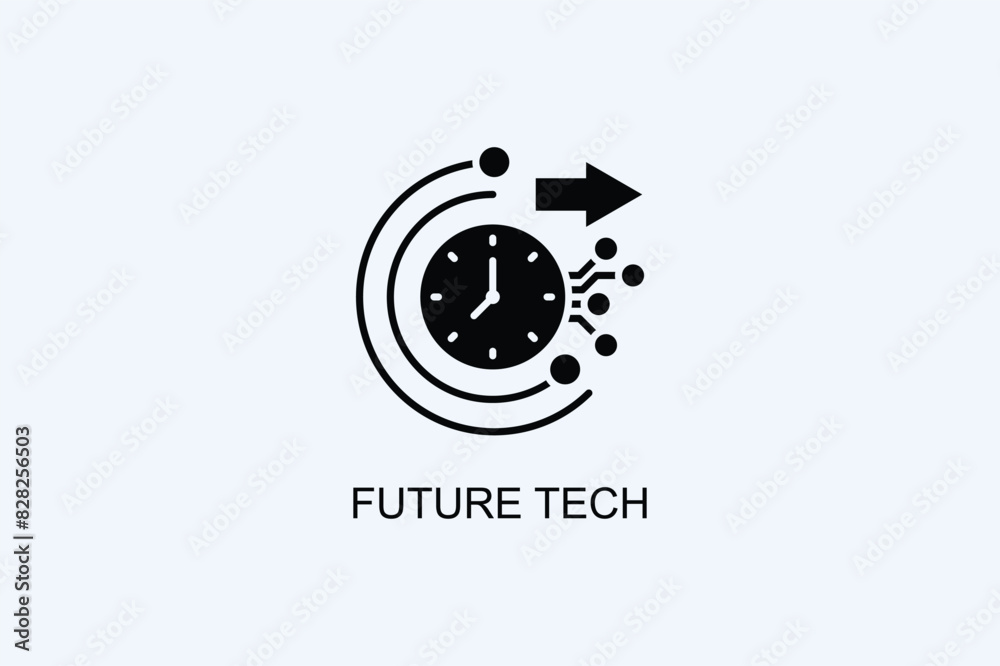 Obraz premium Future Tech Vector Icon Or Logo Illustration