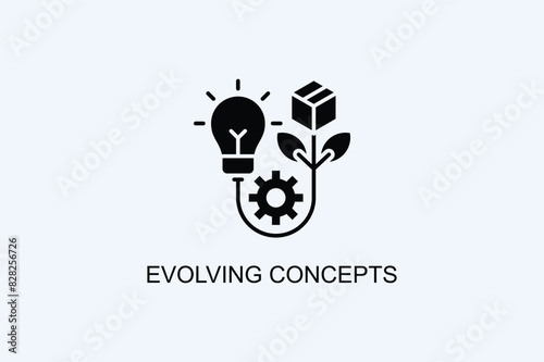 Evolving Concepts Vector Icon Or Logo Illustration