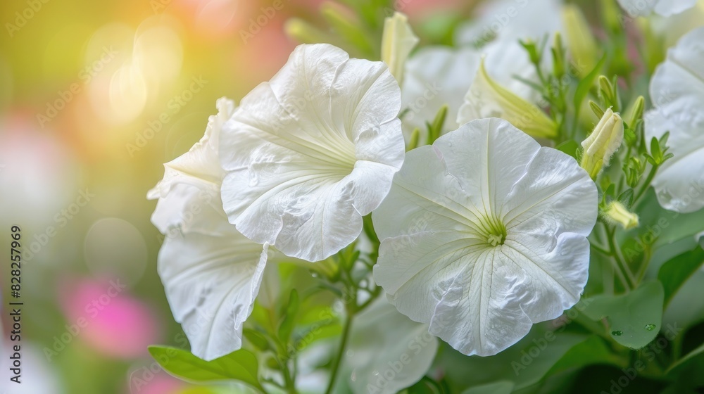 White Petunia in the Garden White Petunia in the Garden