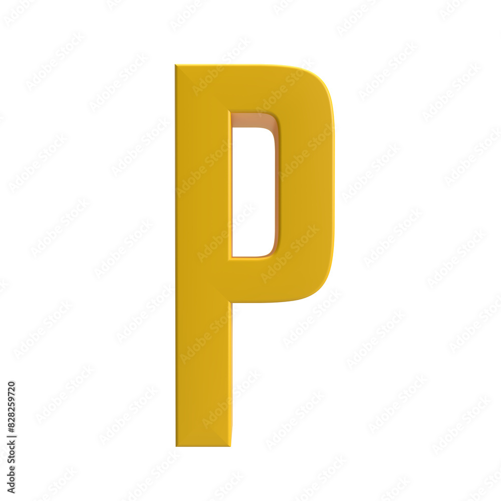 P letter 3d P letter 3d