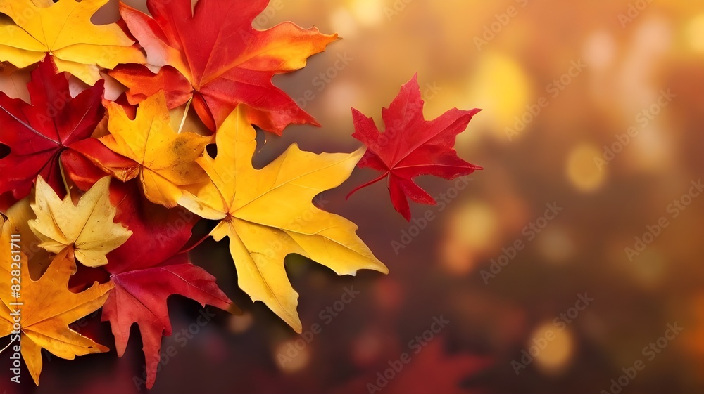 autumn leaves background generative Ai autumn leaves background generative Ai