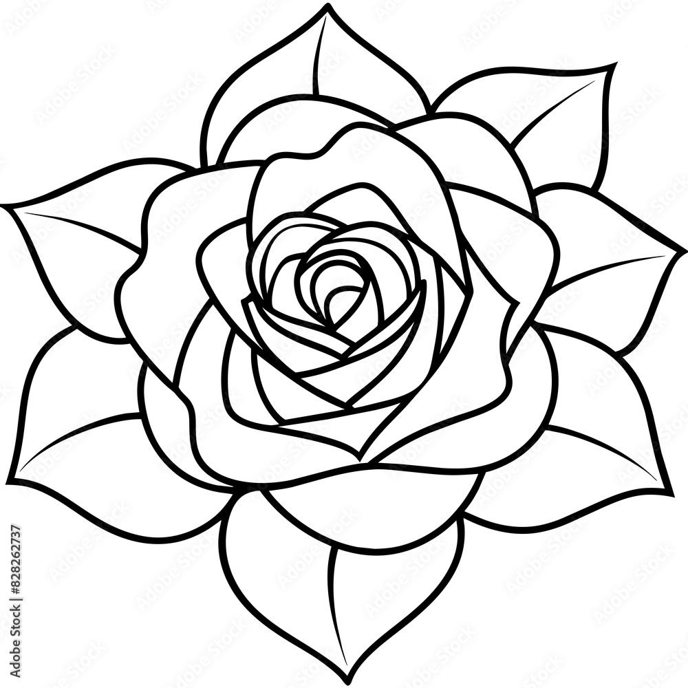 Set of hand drawn rose vector. Set of hand drawn rose vector.