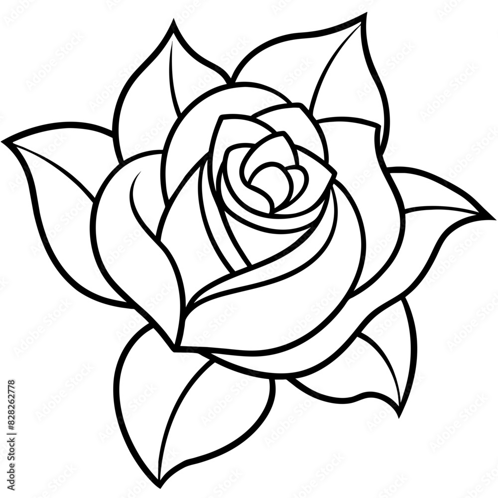 Set of hand drawn rose vector.