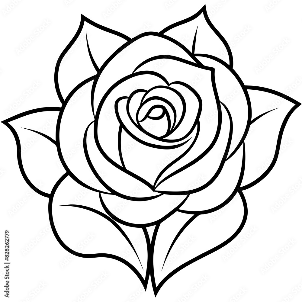 Set of hand drawn rose vector. Set of hand drawn rose vector.