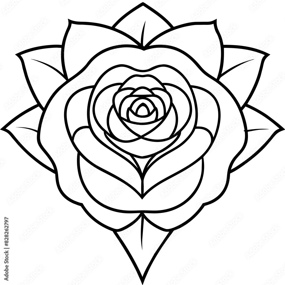 Set of hand drawn rose vector. Set of hand drawn rose vector.
