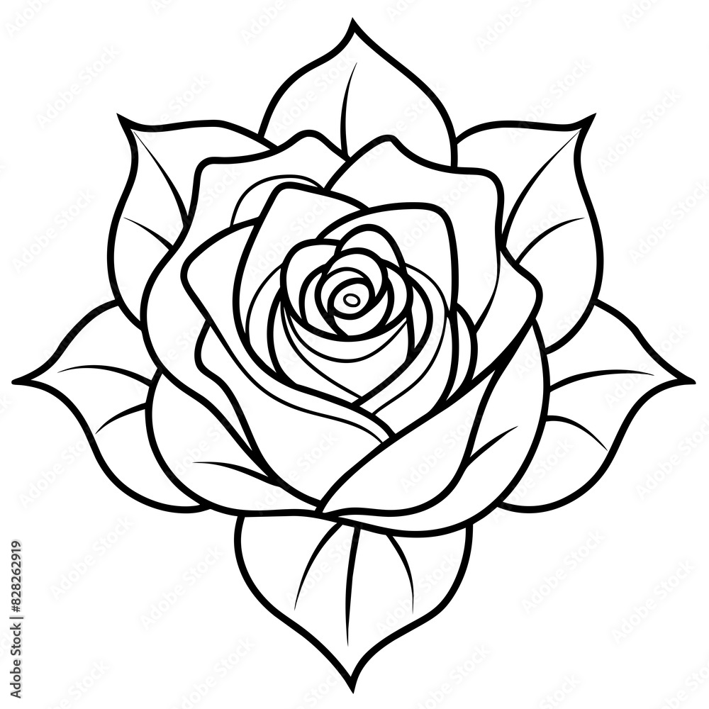 Set of hand drawn rose vector. Set of hand drawn rose vector.
