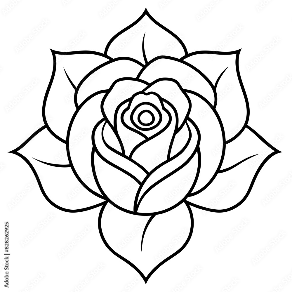 Set of hand drawn rose vector. Set of hand drawn rose vector.