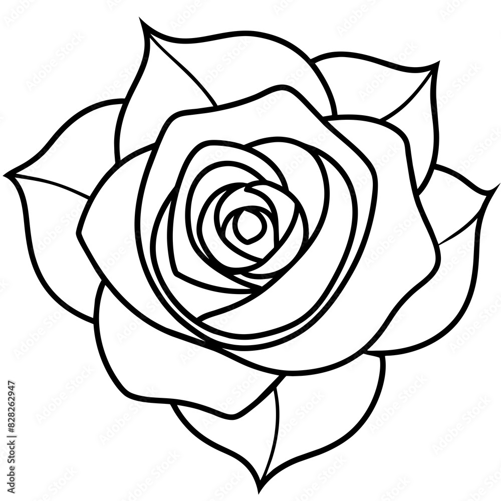 Set of hand drawn rose vector. Set of hand drawn rose vector.