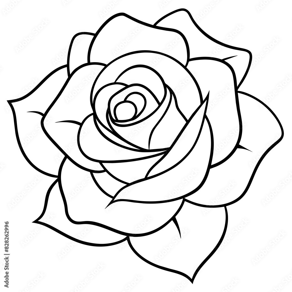 Set of hand drawn rose vector. Set of hand drawn rose vector.