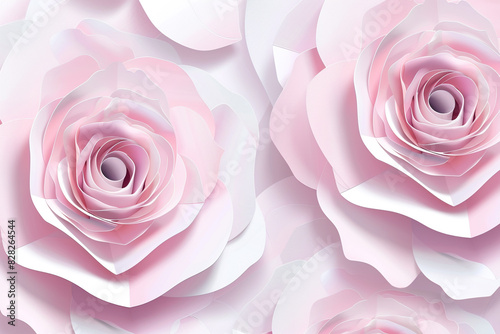 Wedding brand visuals in blush rose paper cut style for elegant event planning.
