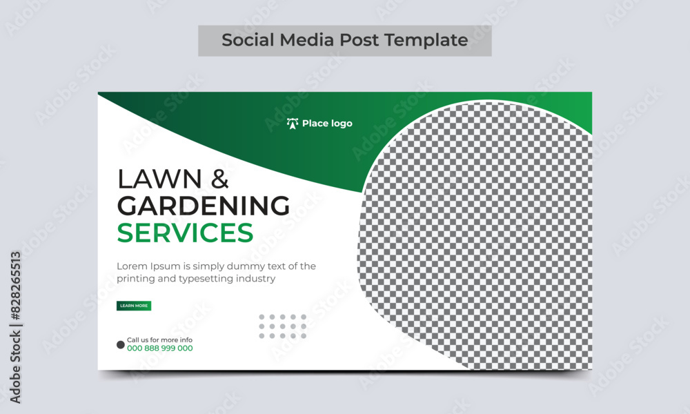 Lawn and Gardening service social media post web banner template. vector illustration. Lawn and Gardening service social media post web banner template. vector illustration.