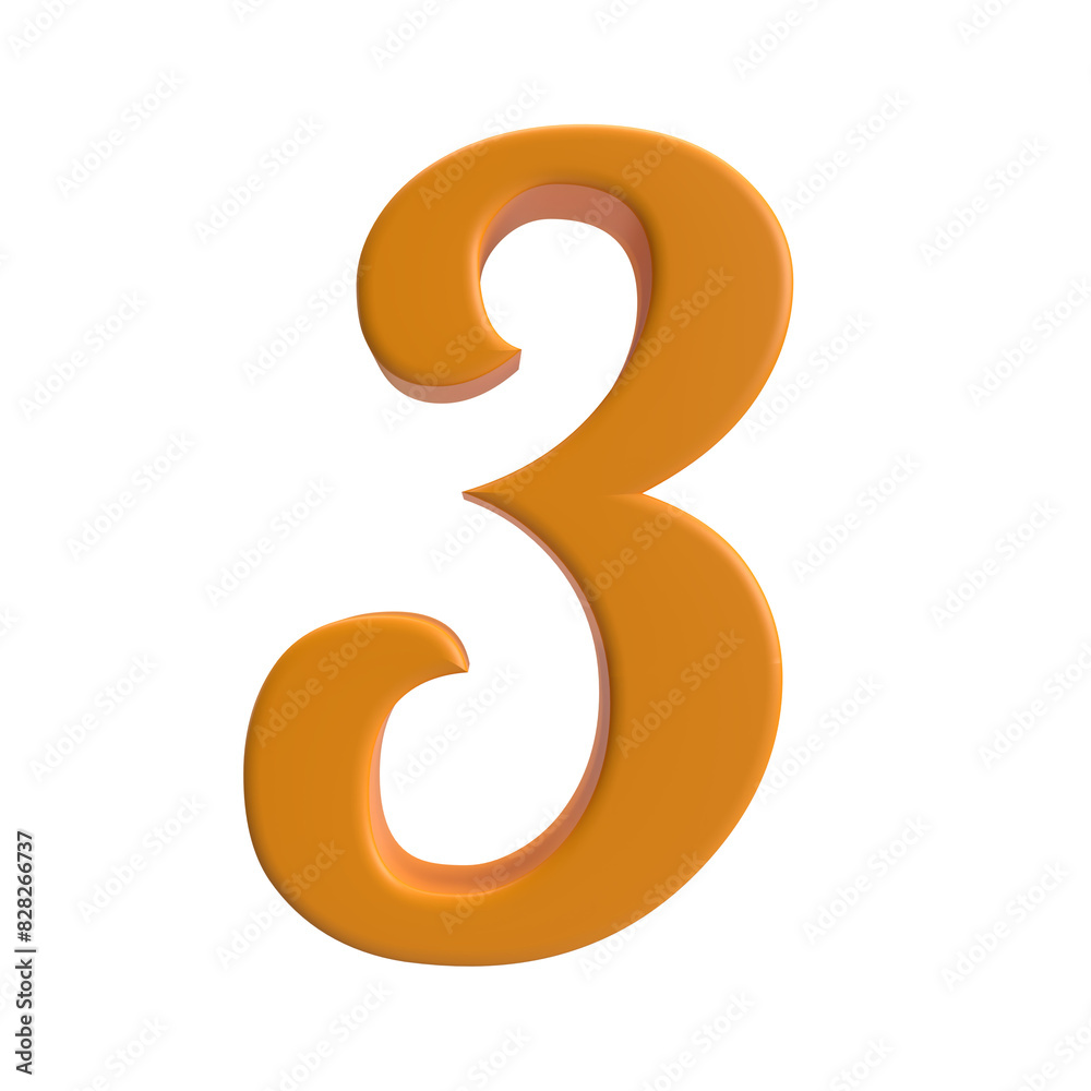 3 number 3d 3 number 3d